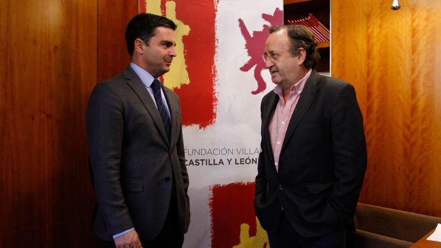 El presidente de la Fundación, Juan Zapatero, y el representante de Zamora en el jurado, Francisco Somoza