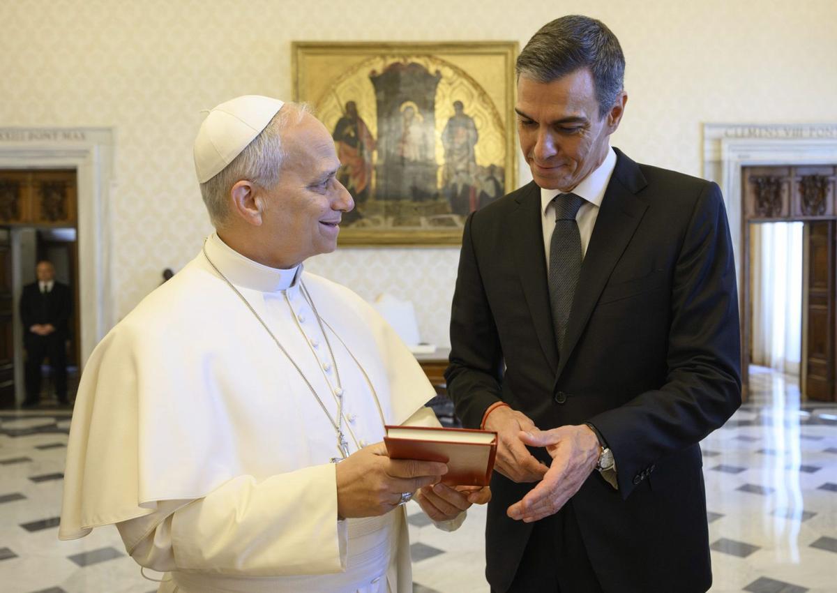 Sánchez i Lleó XIV exhibeixen sintonia en defensa de la pau i el desafiament de la IA