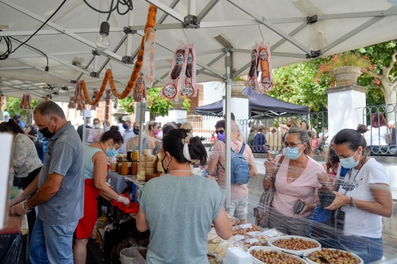 Dia del Pino: peregrinos llegando y visitando a Teror