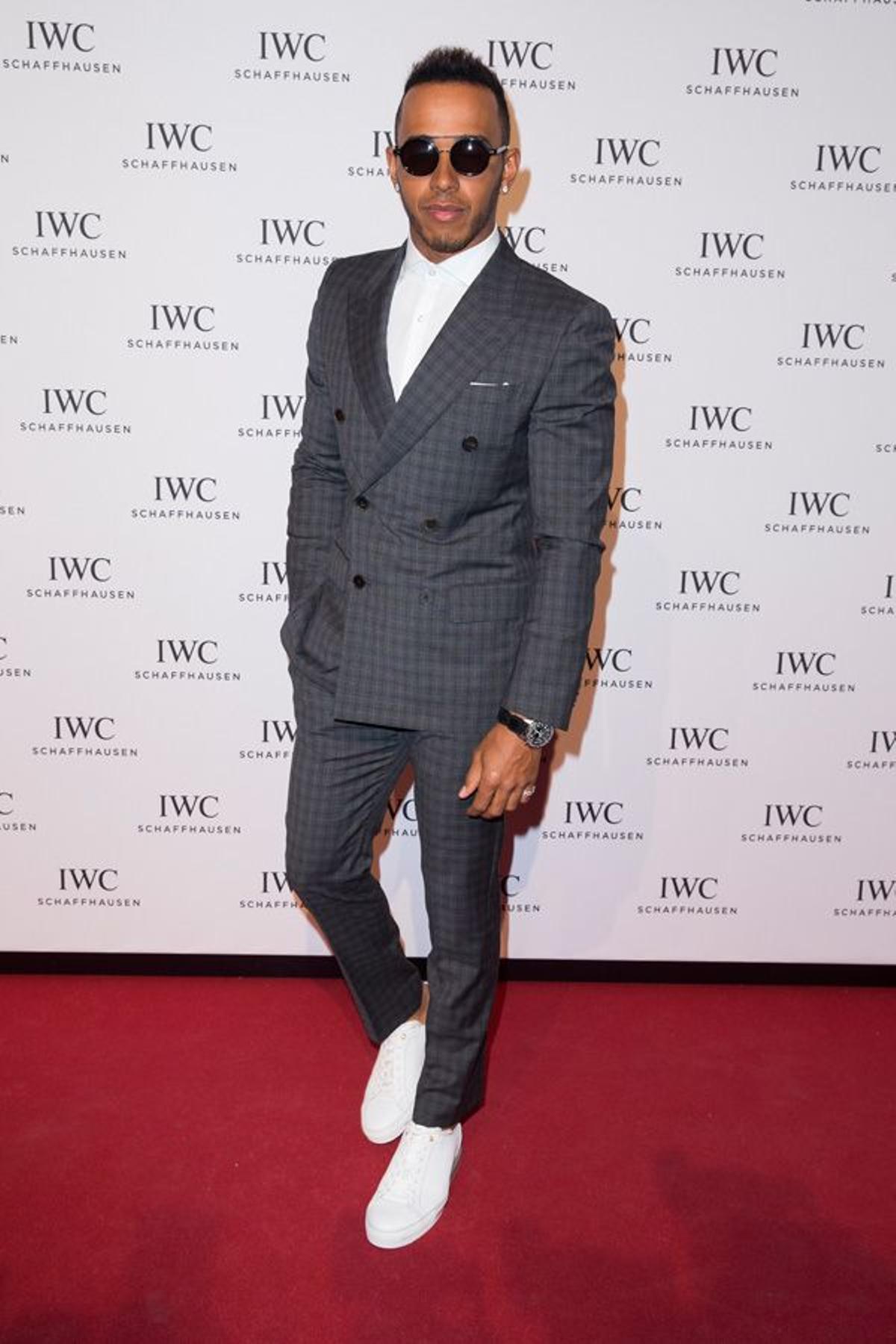 Lewis Hamilton en la gala organizada por IWC