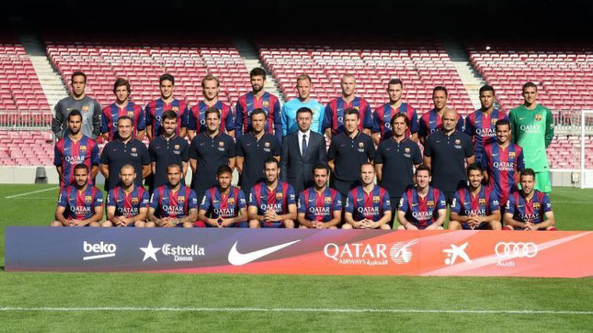 El Barça del curso 2014-2015 se hace la foto oficial