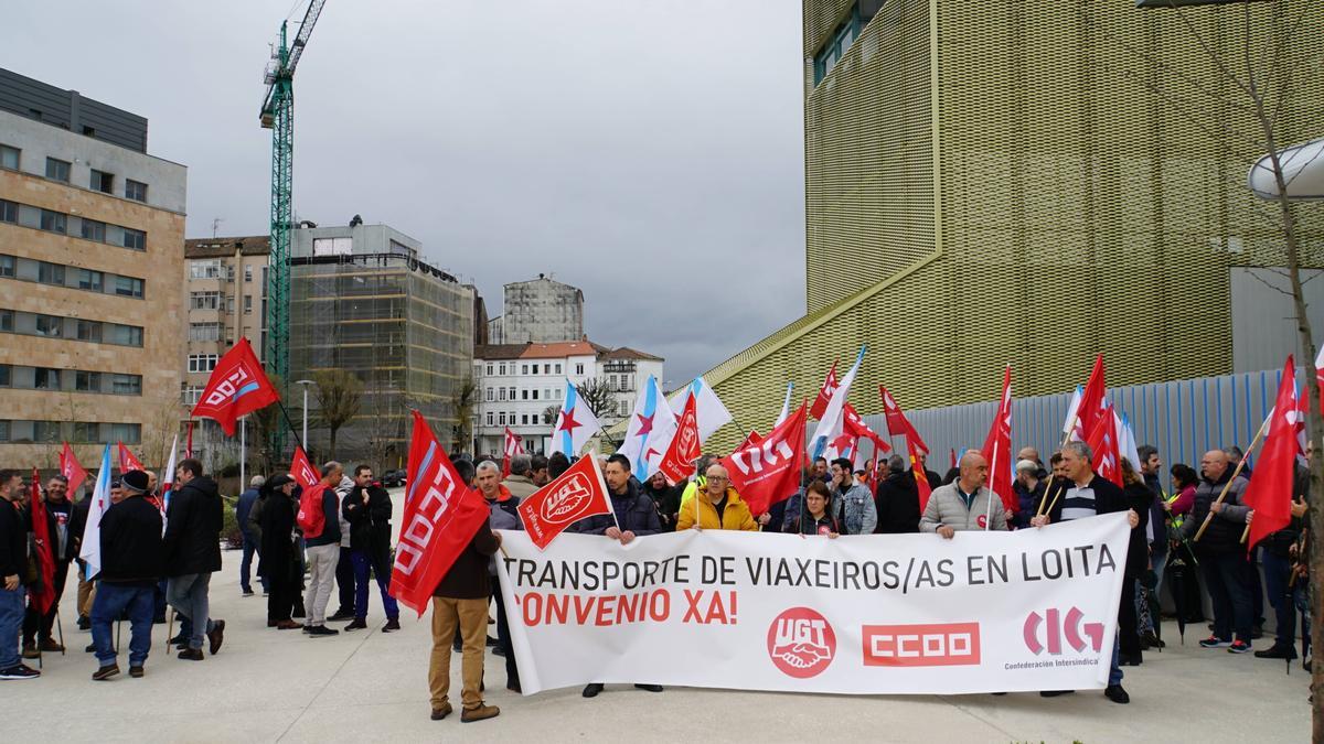 Protesta del pasado 16 de marzo ante la Estación Intermodal de Santiago
