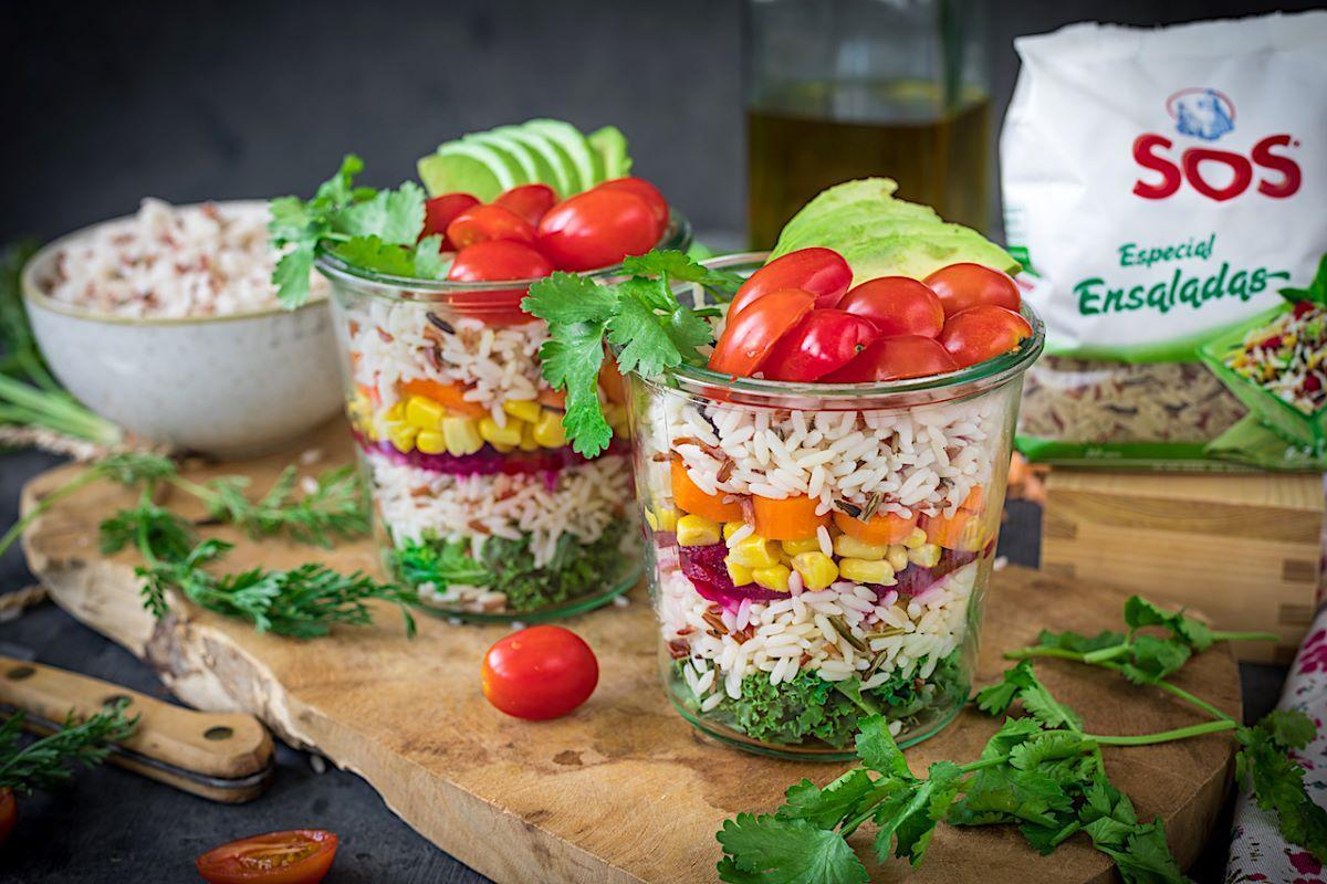 Ensalada de arroz preparada con SOS