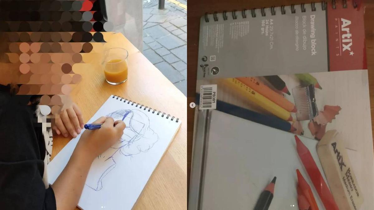Un niño de 10 años pide ayuda para encontrar su bloc de dibujo perdido en una parada del tranvía