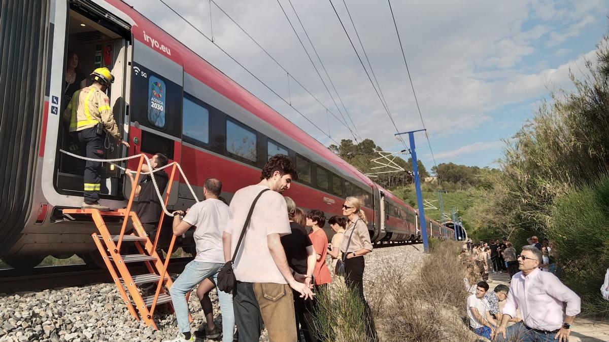 El tren Iryo en el que viajaban las tres estudiantes sevillanas.