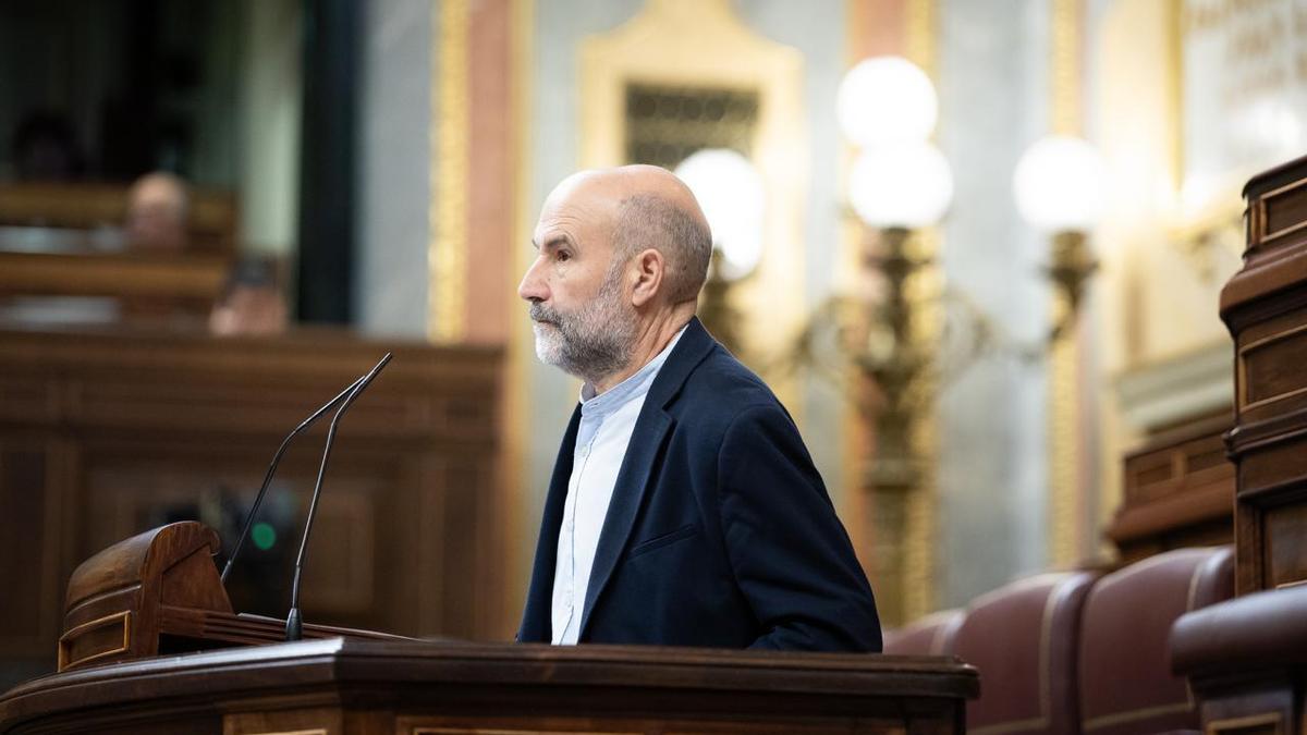 Néstor Rego, este miércoles, durante su intervención en el Congreso de los Diputados