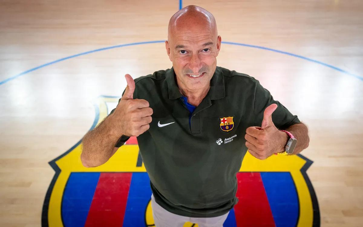 Tino Pérez, técnico del Barça de fútbol sala.