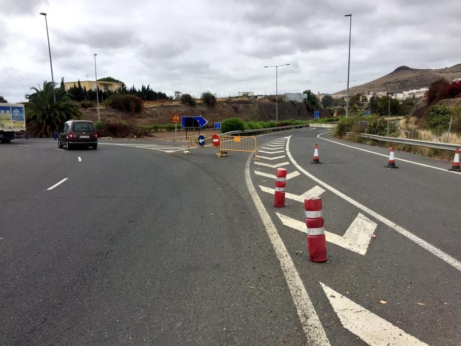 Cortes de tráfico en la circunvalación de Las Palmas de Gran Canaria