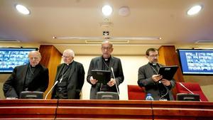 El Arzobispo de Barcelona , El Cardenal Juan José Omella preside la Asamblea Plenaria extraordinaria de la Conferencia Episcopal de España para tratar el tema de la pederastia en la Iglesia.