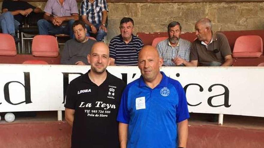 Daniel Olay y Yayo Álvarez, antes de su partida en Turón.