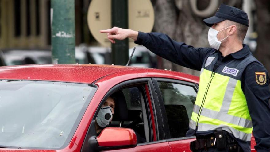 Un control de tráfico en Málaga.