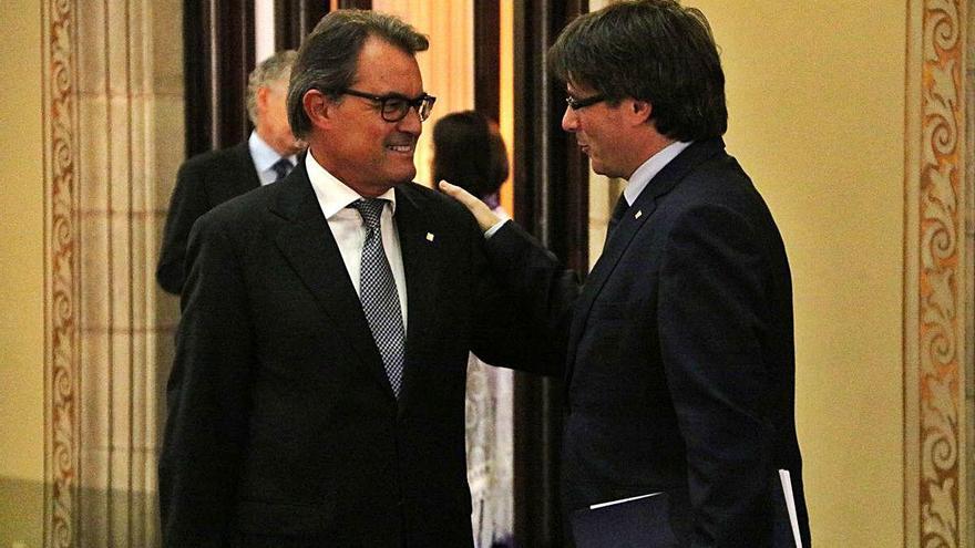 Artur Mas i Carles Puigdemont, en una imatge d'arxiu.