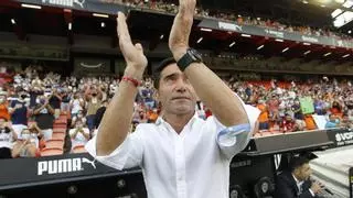 La emotiva ovación a Marcelino el día de su regreso a Mestalla