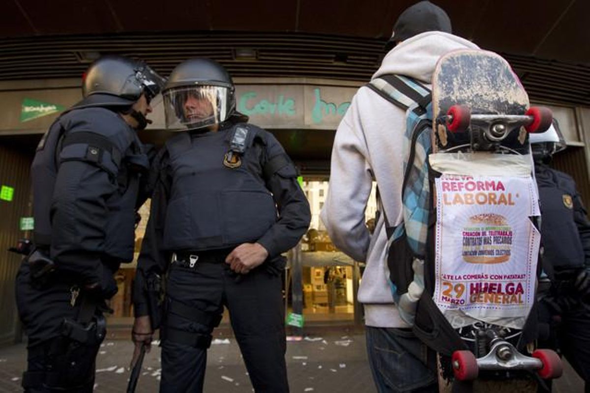 Los incidentes del 29-M, vistos por Albert Bertran.