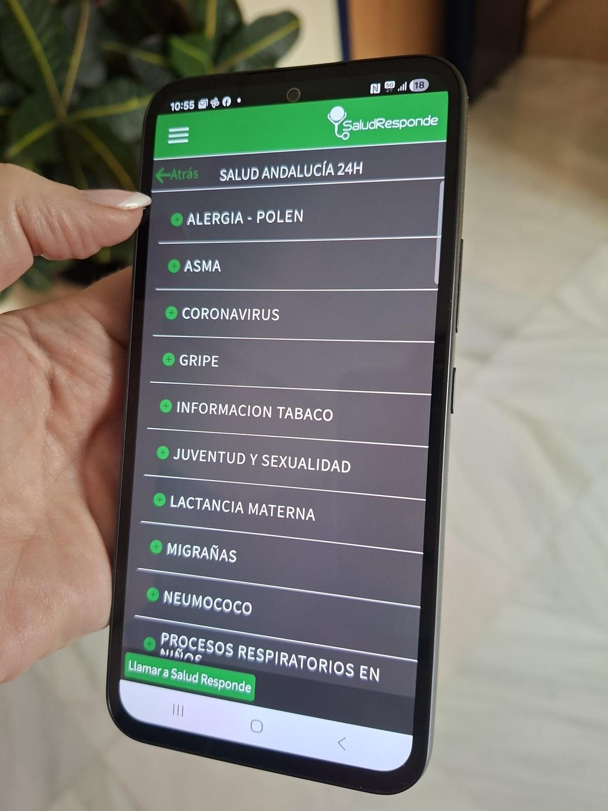 Apartado para consultar el polen en Salud Responde.