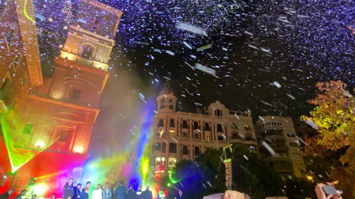 La cuenta atrás durante el encendido de las luces de Navidad en 2024.