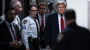 First Day of Former US President Donald J. Trump Hush Money Trial New York