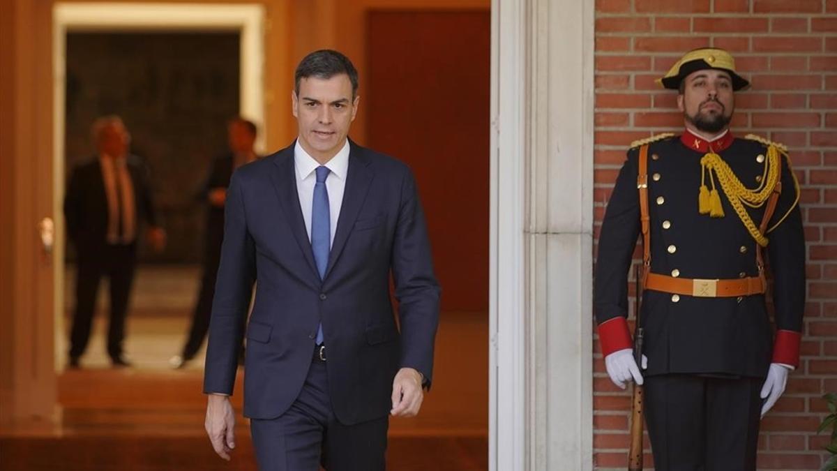 Pedro Sánchez, el pasado lunes en la Moncloa.