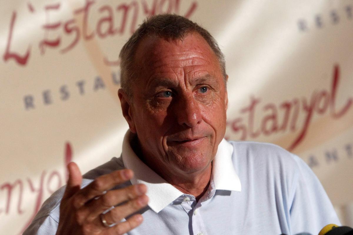 Johan Cruyff siempre atendía a los medios en el restaurante L' Estanyol