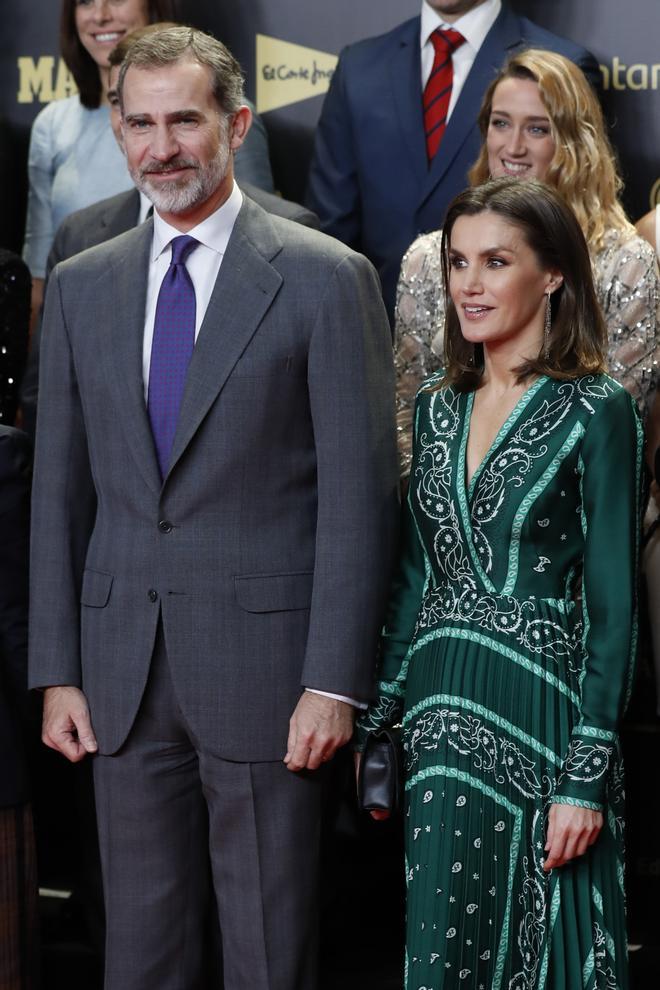 El rey Felipe VI y la reina Letizia en el 80 aniversario del periódico Marca