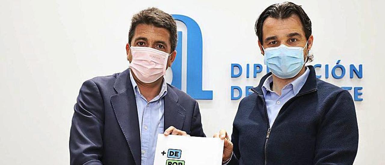 Carlos Mazón y Eduardo Dolón, en la presentación del Plan. | D.P.