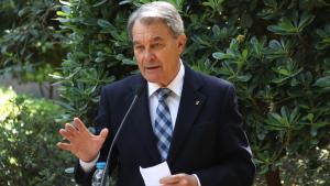 El expresident Artur Mas, durante la rueda de prensa en el Palau Robert