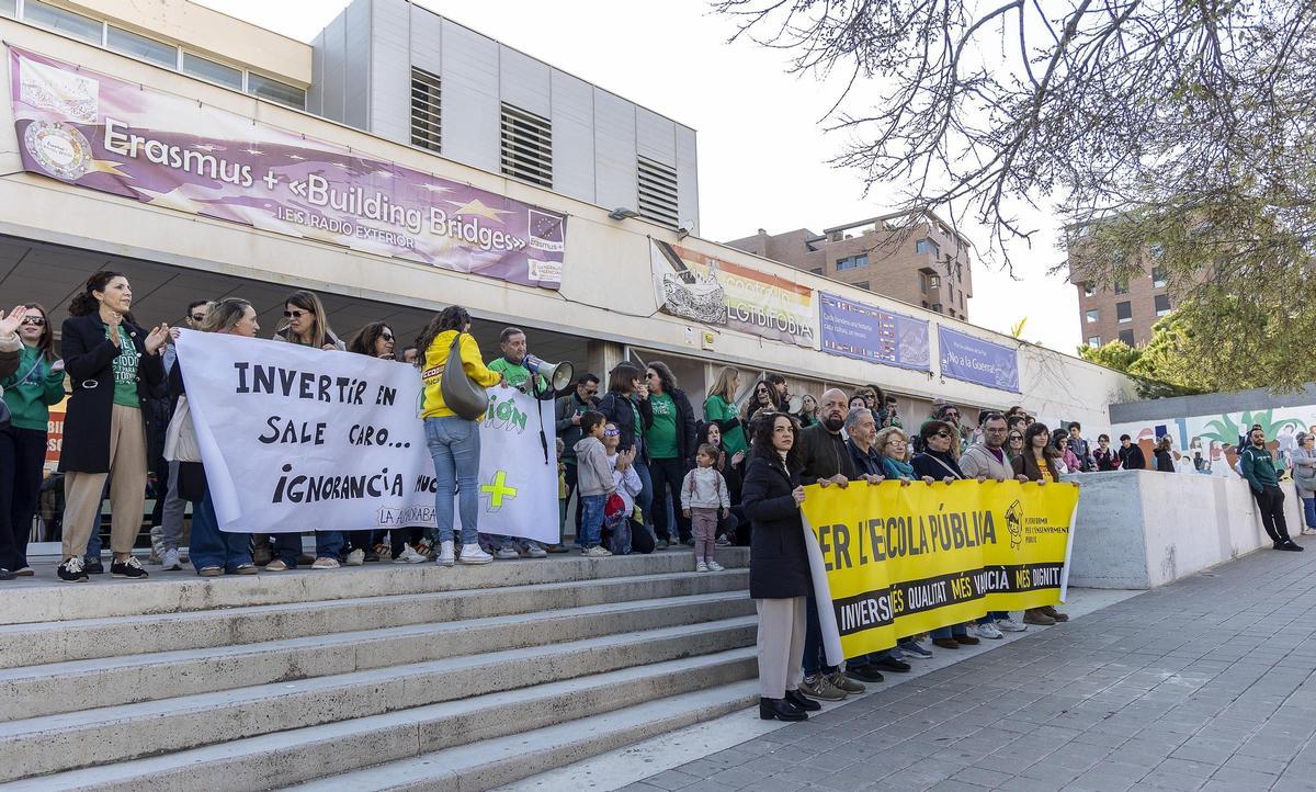 Una de las protestas de los profesores de esta semana en Alicante