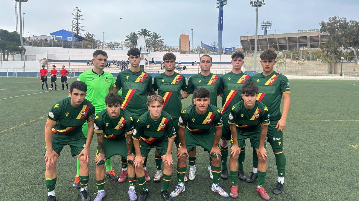 El once que presentó el juvenil A del Castellón en el empate frente al Hércules.