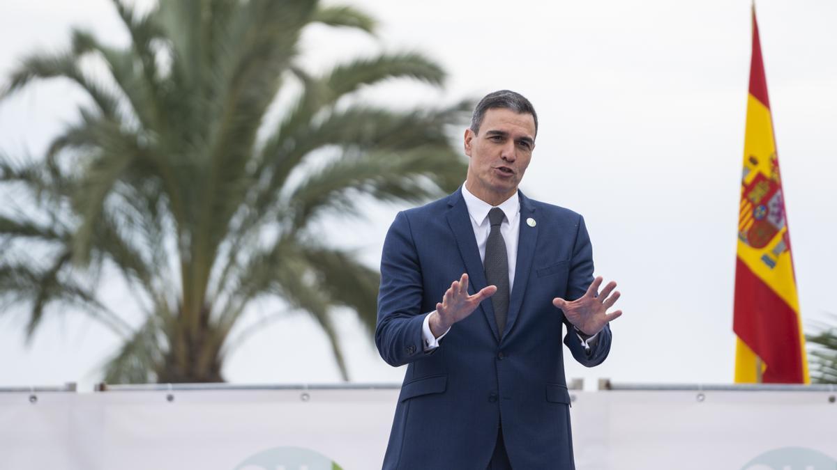 El presidente Pedro Sánchez, en la Cumbre Euromediterránea