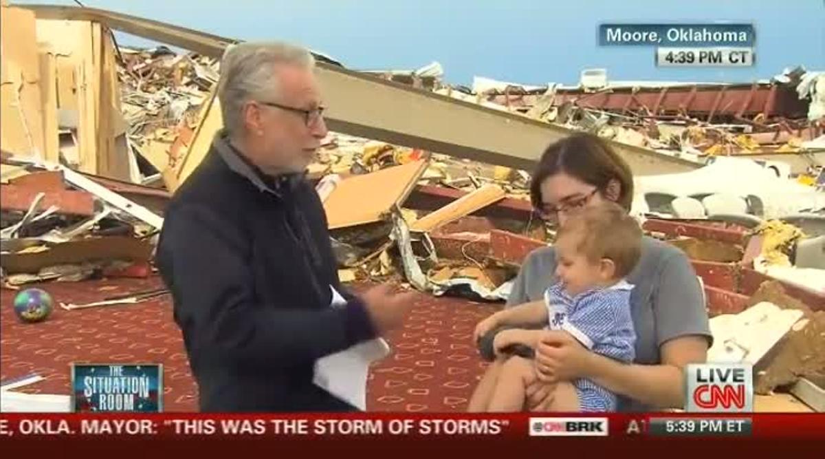 La resposta contundent d’una supervivent d’Oklahoma al presentador de la CNN Wolf Blitzer.