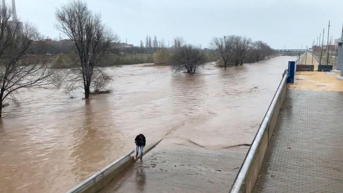 El parque fluvial del Besòs inundado en 2020