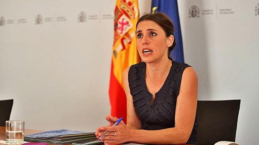 La ministra d’Igualtat, Irene Montero. | EUROPA PRESS