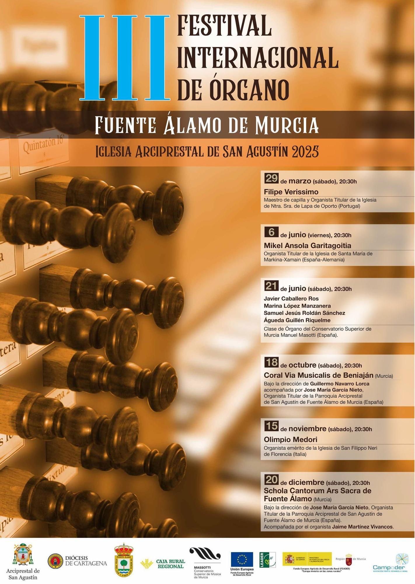 CARTEL III FESTIVAL DE ÓRGANO DE FUENTE ÁLAMO