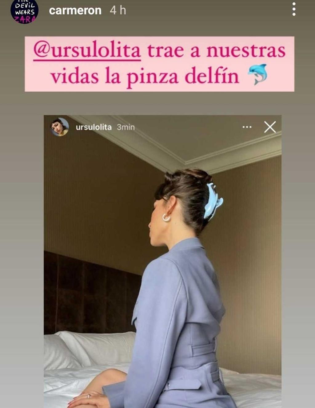 Úrsula Corberó con pinza delfín