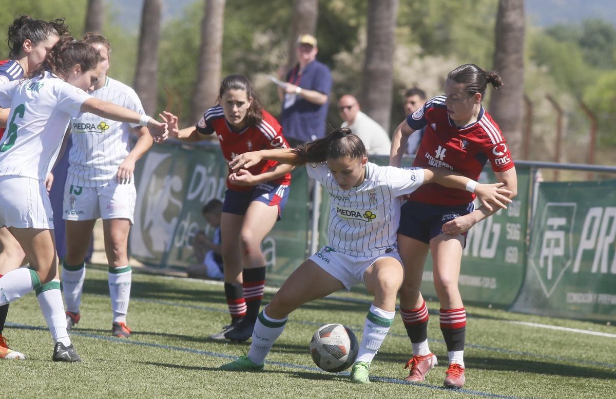 Acción del pasado enfrentamiento ante el Osasuna Femenino, en la Ciudad Deportiva.