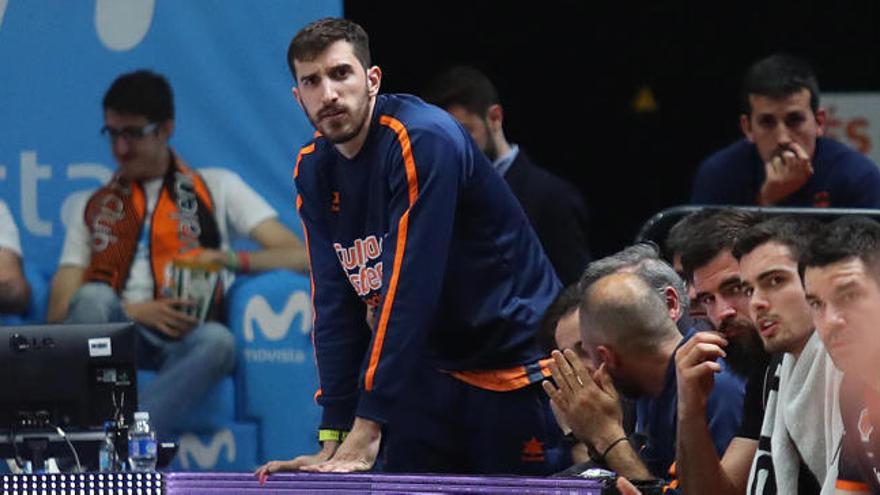 Guillem Vives, en el último partido contra el Baskonia