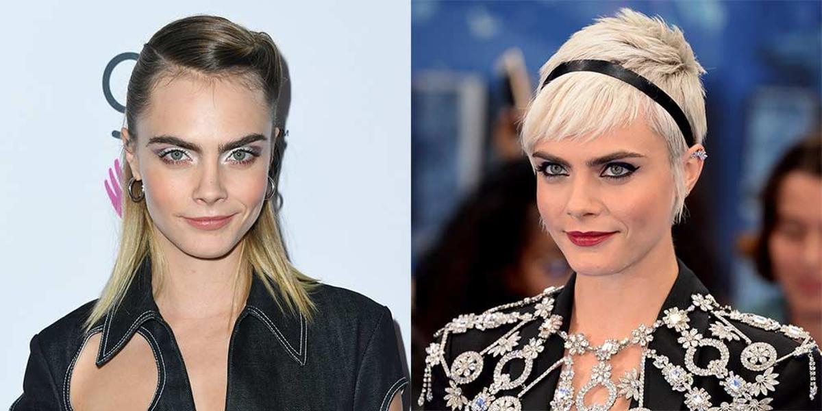 Cara Delevingne, con pelo largo y corto