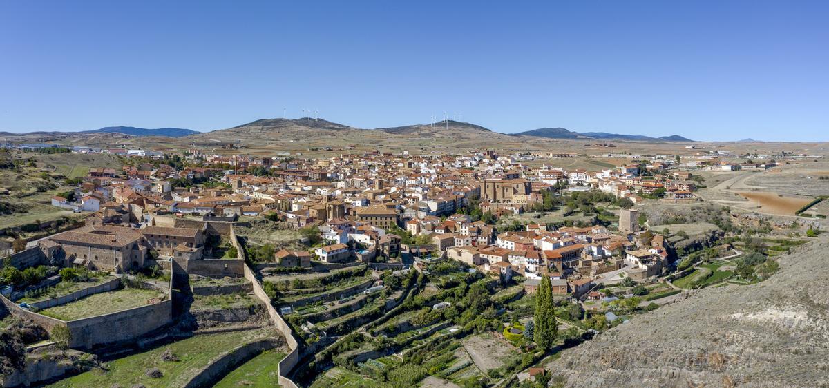 Vista panorámica deAgreda, con categoría histórica de pueblo, localidad española en la provincia de Soria