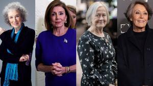 De izquierda a derecha, Margaret Atwood, Nancy Pelosi, Brenda Hale y  Rosa Maria Mateo.