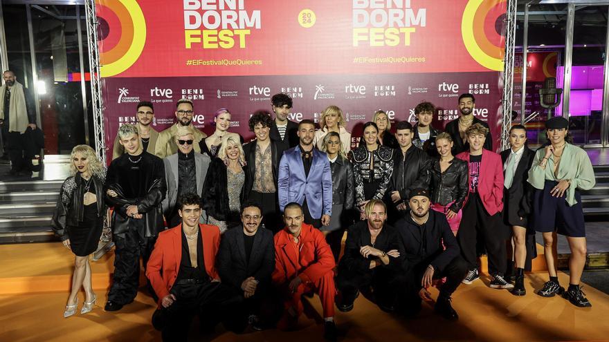 Las imágenes de la Alfombra Naranja del Benidorm Fest