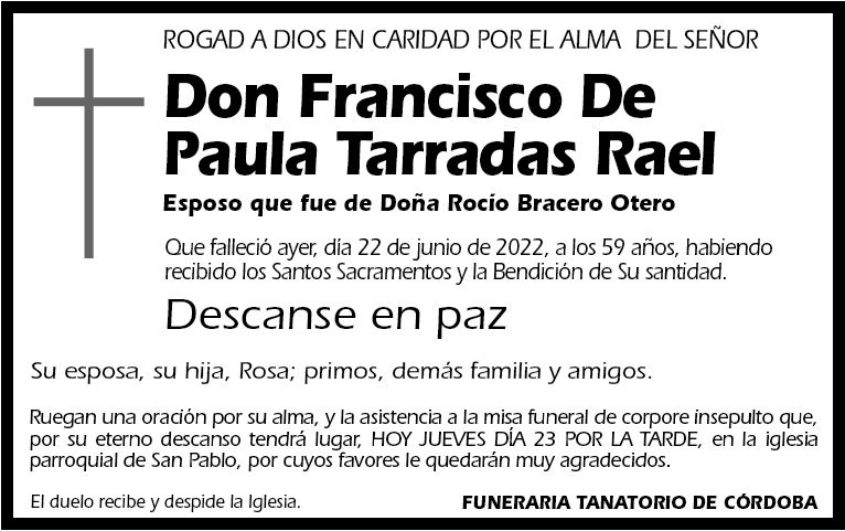 Francisco De Paula Tarradas Rael