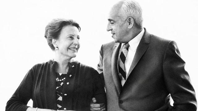 Carmen García Cobián y Severo Ochoa, durante su estancia  en Nueva York.