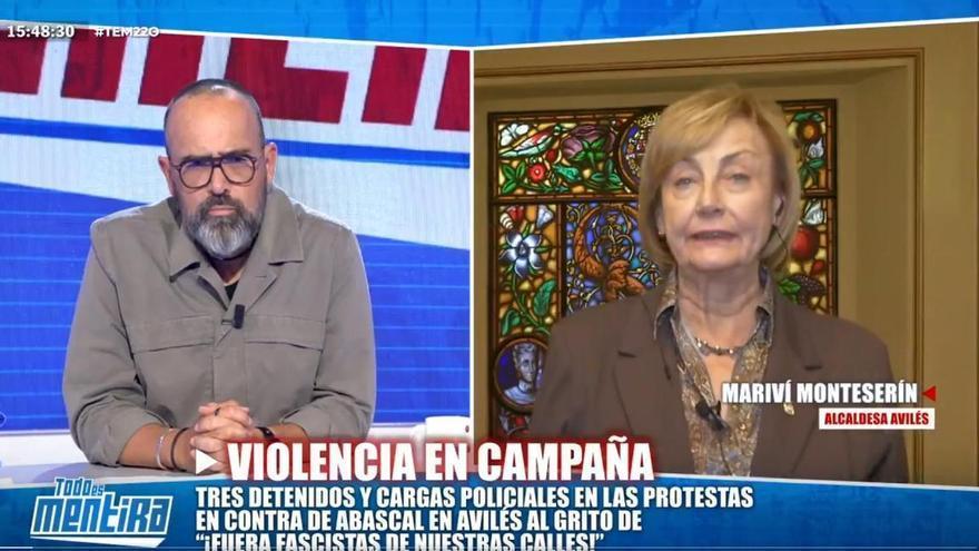 Mariví Monteserín, en el programa de Risto Mejide, sobre los altercados entre seguidores de Vox y Antifascistas: "La violencia hay que condenarla siempre"