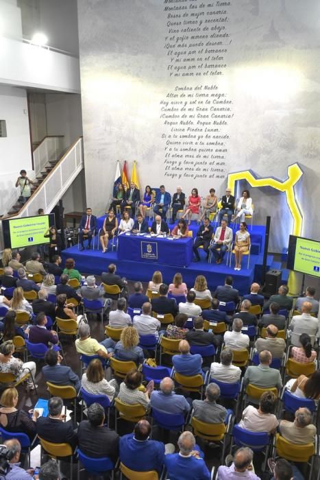 CANARIA. CABILDO INSULAR. LAS PALMAS DE GRAN CANARIA. Firma del pacto de Gobierno del Cabildo de Gran Canaria y presentación de las líneas estratégicas de trabajo. Fotos: Juan Castro  | 26/07/2019 | Fotógrafo: Juan Carlos Castro