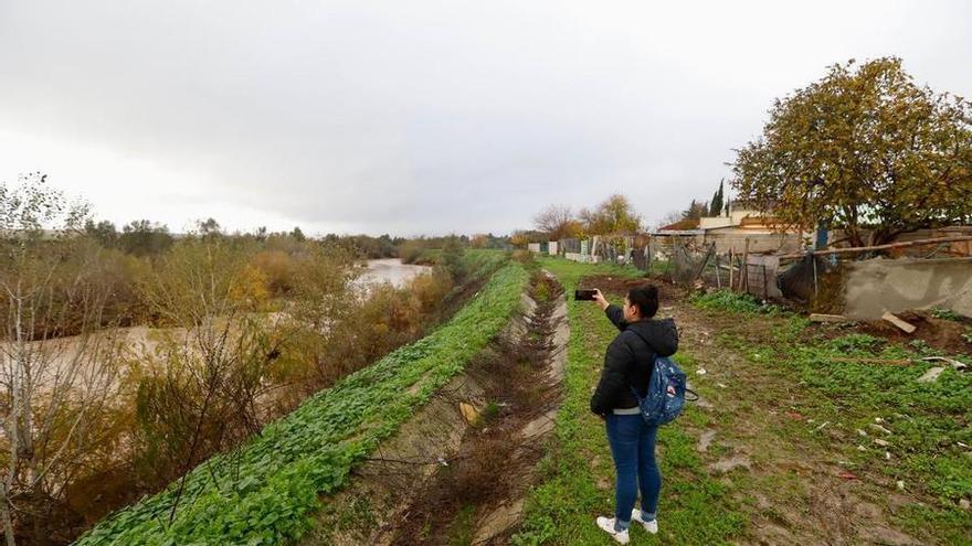 Estado que presenta el río a su paso junto a las parcelas pegadas al aeropuerto.