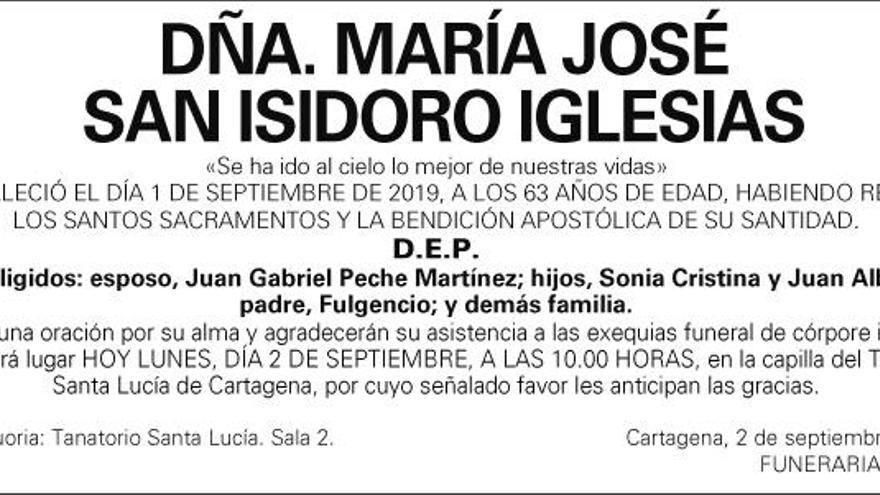 Dª María José San Isidro Iglesias