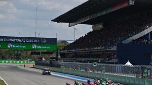 28 GUEVARA Izan (spa), Blu Cru Pramac Yamaha Moto2, Boscoscuro B-26, action, start, départ during the 2026 Moto2 PT Grand Prix of Thailand on the Chang International Circuit from February 27th, to March 1st, in Buriram, Thailand - Photo Studio Milagro / DPPI AFP7 01/03/2026 ONLY FOR USE IN SPAIN