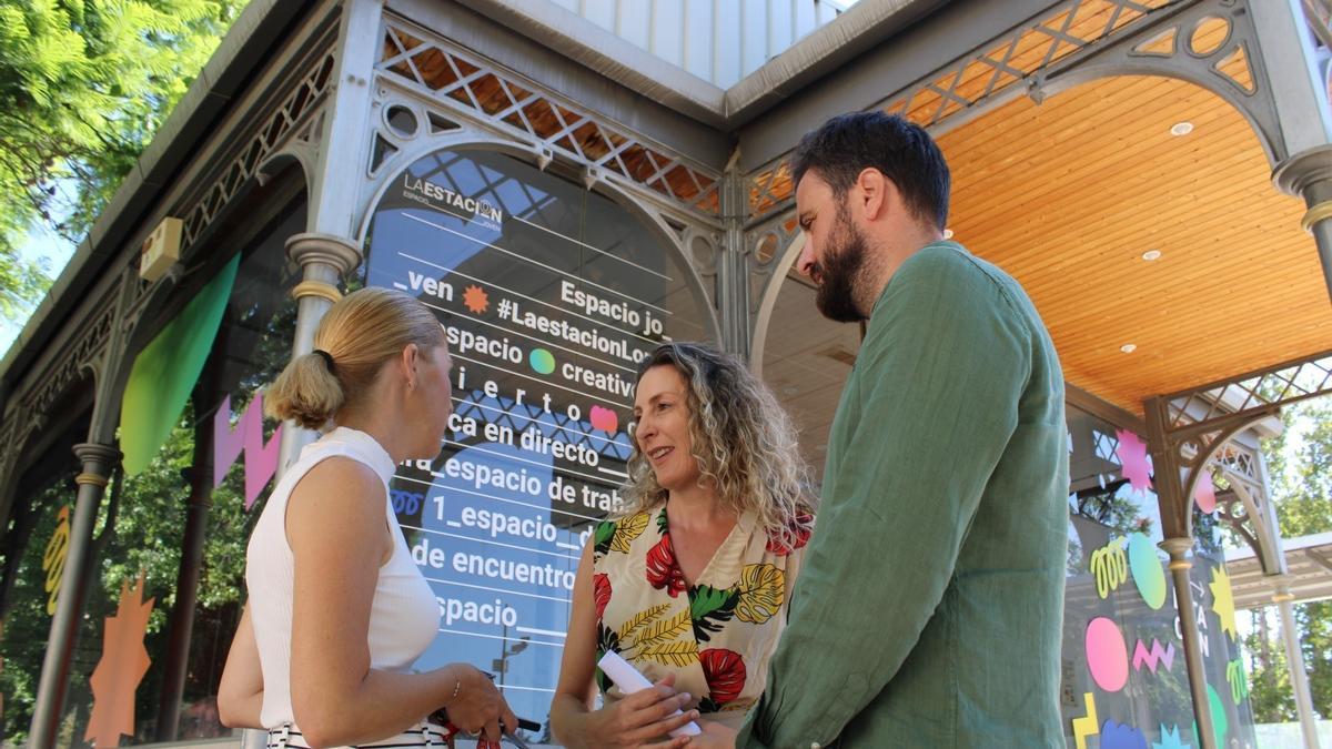 Rosa Medina, María Huertas García y Antonio David Sánchez este viernes.