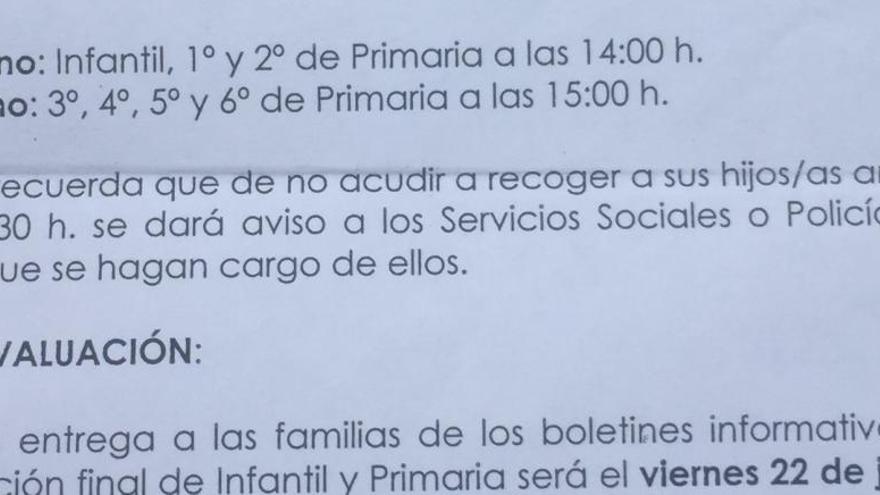 Cuando la nota de horarios de verano del colegio parece una amenaza