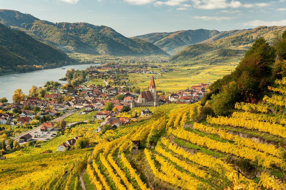 Los paisajes del valle de Wachau.